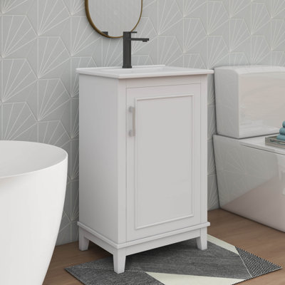 20 Inch Classic Graceful Bathroom Vanity And Ceramic Sink Combo