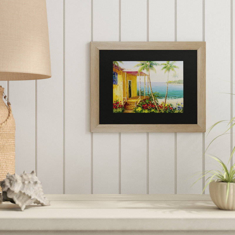 «Key West Villa», reproduction d'art sur toile encadrée, H 11 po x l 14 po x P 0,5 po, Noir