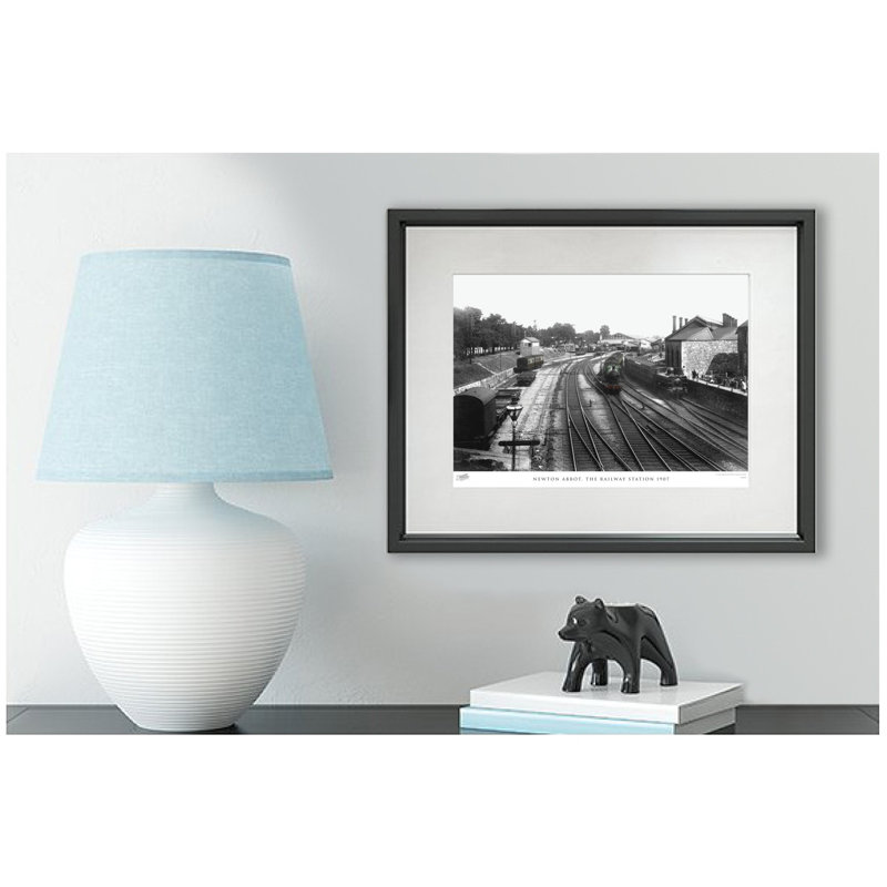 Newton Abbot, The Railway Station 1907 by Francis Frith - Single Picture Frame Print, 60cm H x 80cm W x 2.3cm D