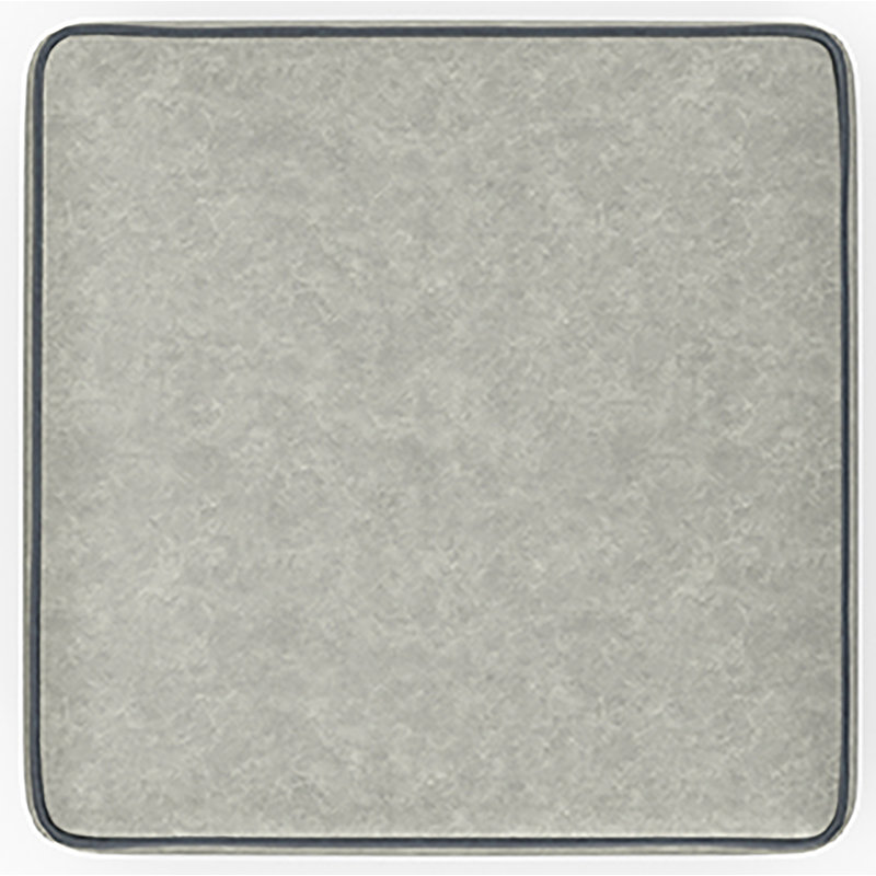 Repose-pieds rembourré Nahele, Gris