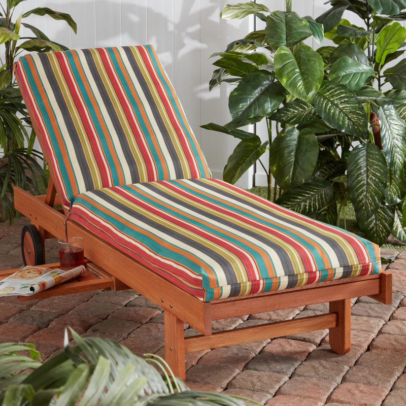 Outdoor Chaise Lounge Chair Cushion, Sunset
