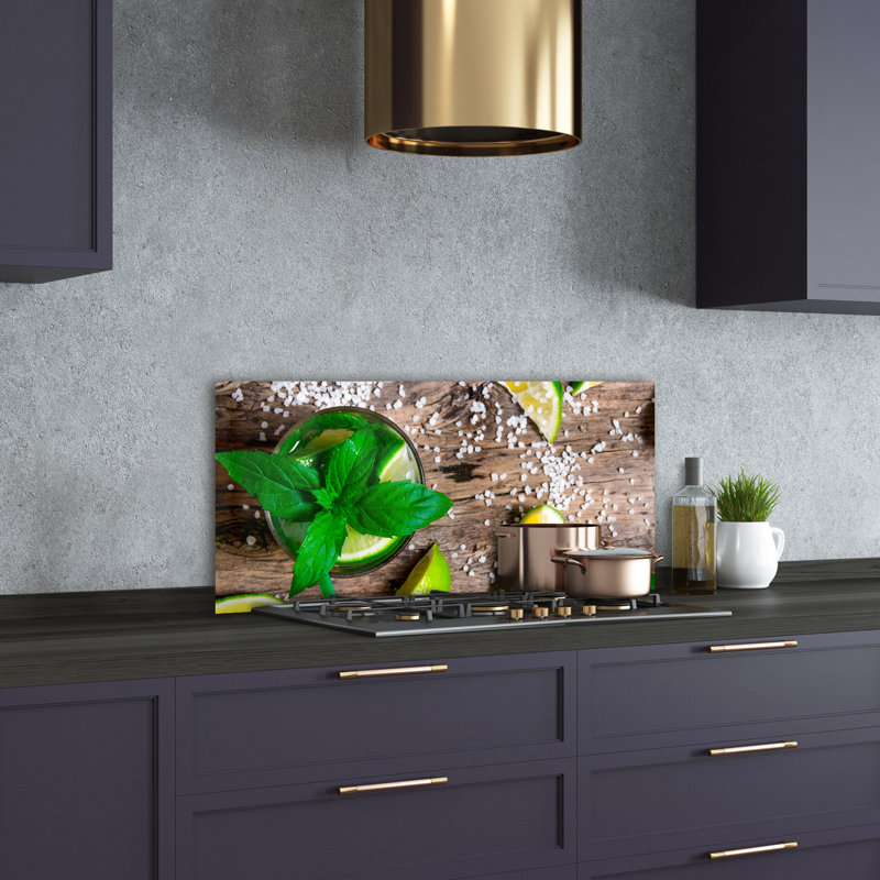 Loida 50cm W x 100cm L Glass Peel and Stick Panel