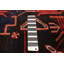 Tapis noir fait à la main de conception unique 3 pi 5 po x 9 pi 5 po Andelz