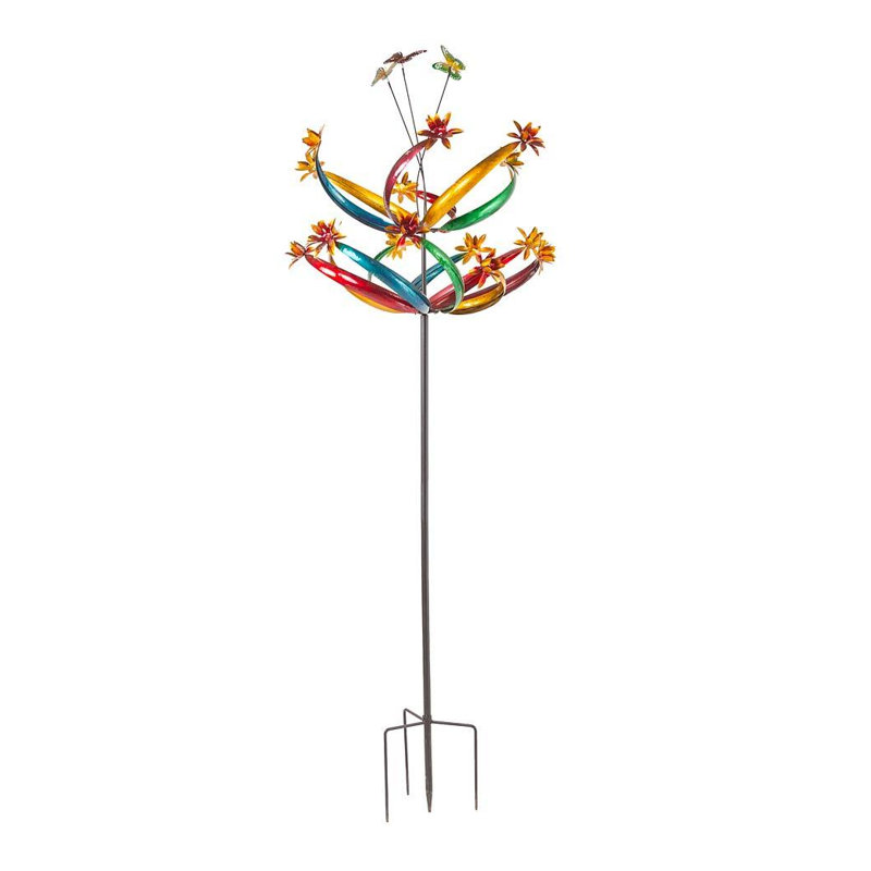 Piquet de jardin Laraib, Vert et bleu, H 84 cm x l 24 cm x P 24 cm