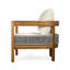 Fauteuil club d'extérieur Porto et table d'appoint en travertin en béton
