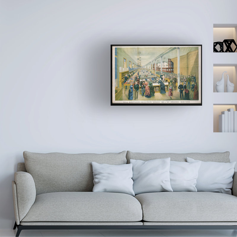 Art sur toile, American School Hill Bros., H 12 po x l 19 po