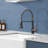 Topcraft Single Handle Pull-Down Kitchen Faucet with LED