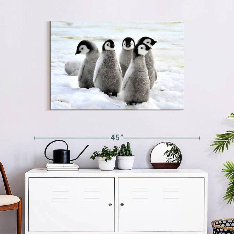 Brampt charmants poussins pingouins, H 24 po x l 36 po