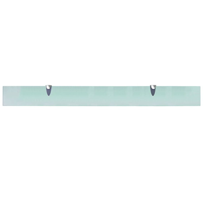 Glass Floating Shelf, 0.8cm H x 100cm W x 20cm D, Clear