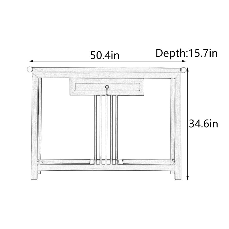 Nouvelle table de couloir en ébène de style chinois