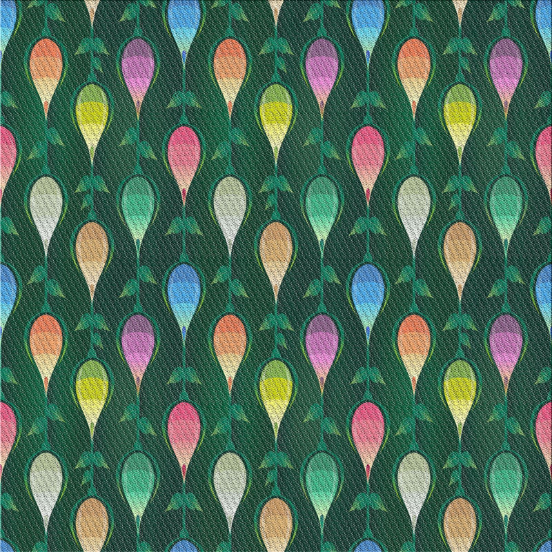 Tapis décoratif vert daleyza, Carré 6 pi