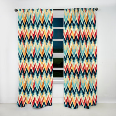 Tribal Fusion Chevron Motif III - Rideau à chevrons - Rideau à chevrons obscurcissant - 1 panneaux