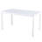 55 Inch White Rectangular Patio Table For Family Dinners And Outdoor Lounging - Lightweight Pp, Metal Legs With Non Slip Pads, Quick Setup Modern Multi Scene Use All Weather , Fade Proof Pp Tabletop,