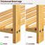 Banc de rangement pour hall d'entrée avec coussin et espace réglable pour une utilisation optimale 3 tablettes de style pratique