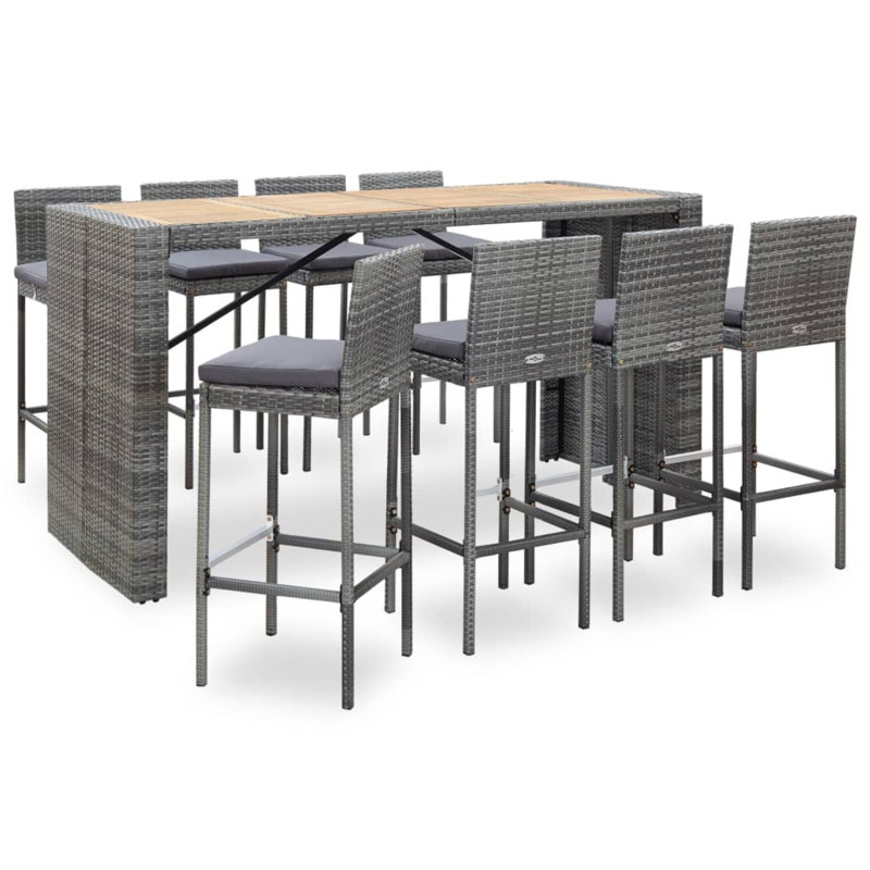 Pipperidge Rectangular 8 - Person Dining Set with Cushions, Beige