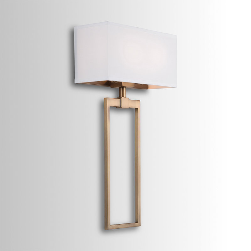 Stanley Flush Mounted Sconce, Aged Brass