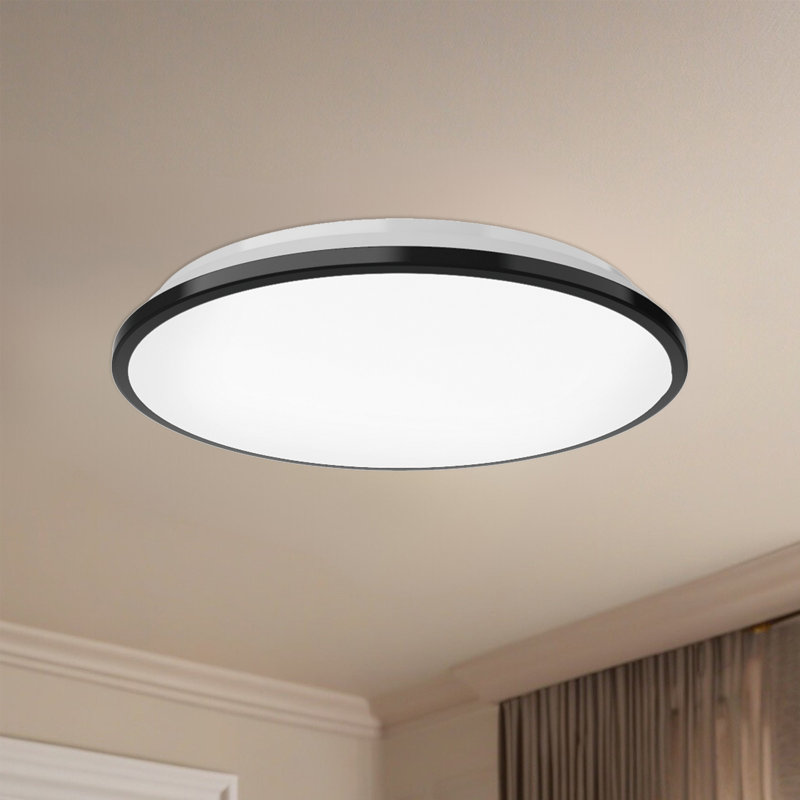 Brook LED Flush Mount, Black, 2.25" H x 11.13" W x 11.13" D