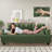 84" Modern style comfortable corduroy reception sofa, seating of 3, with cup holder, side pocket and type-c interface-1447755124