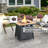 Square Auto Ignition Propane Gas Fire Pit Table 40,000 For Outdoor Square, , Decor-1657177-1657178