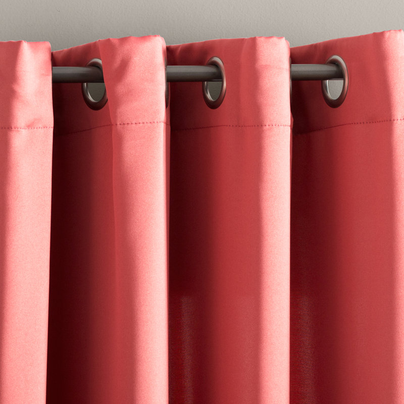 Panneau de rideau à oeillets à économie d'énergie thermique - Basics by Wayfair ™, Brique, 1 Panel, l 54 po x L 54 po