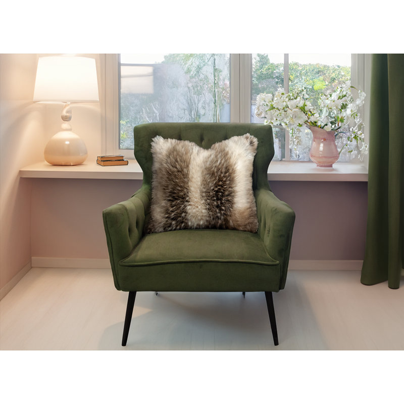 Ensemble de coussins décoratifs en fausse fourrure Thomas Collection®, Carré 18 po