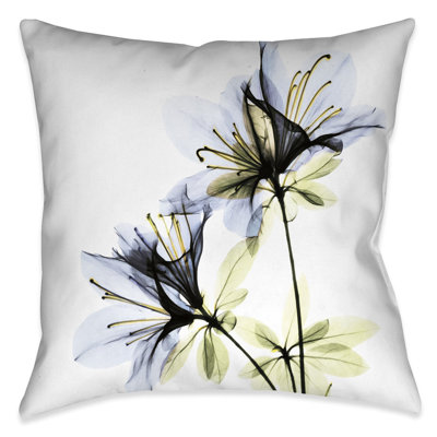 Azalea X-Ray Floral Throw Pillow
