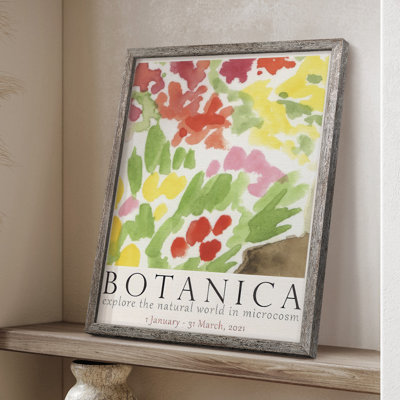 Botanica Exhibition Poster IV Framed Print - Solid Wood
