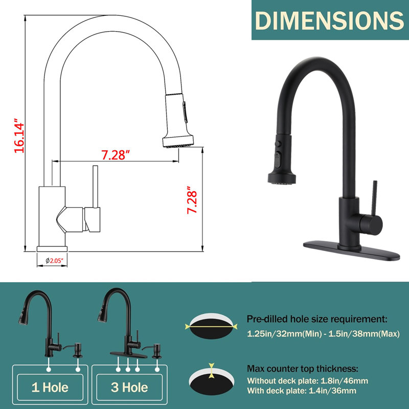 Vessel Sink Faucet Bathroom Faucet, 41" W x 64" L