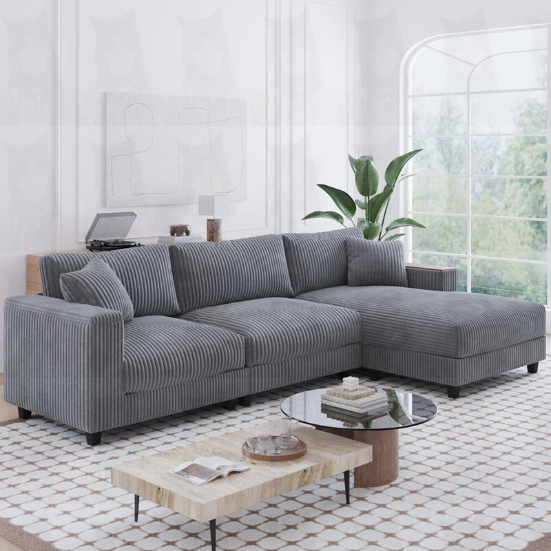Canapés modulaires avec rangement, Gris