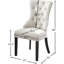 Chaise d'appoint rembourrée en velours capitonné Stonefort-24018899