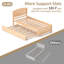 Lit plateforme simple en bois massif avec lit gigogne-1392886414