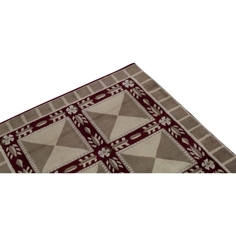 Hand Woven Cotton and Wool Area Rug