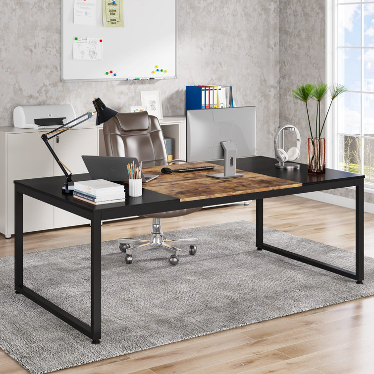 Hydle Desk Ebern Designs Color: Black/White