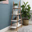 Solid Bamboo Wood Oxford A-Frame Ladder Display Bookshelf with Durable E1 MDF Shelves, Ideal for Home and Office Use