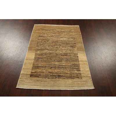 One-of-a-Kind 3'2" X 4'10" New Age Wool Area Rug in Brown
