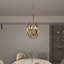 Lustre en forme de globe à 6 lumières avec accents en fer forgé Darian-675152006