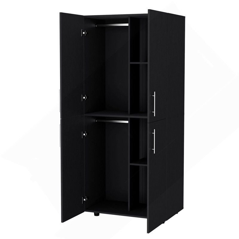 Armoire noire à 4 portes