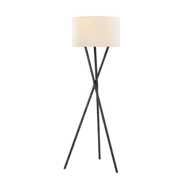 TA Illuminations Tripod Floor Lamp, Romulus Bamboo