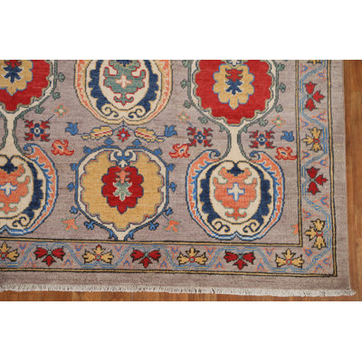 Brown Kazak Handmade Area Rug 7x10