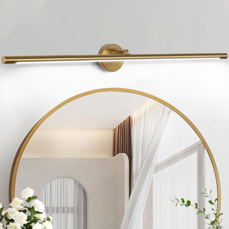 Abidul 360° Rotatable Dimmable Bathroom Vanity Light LED Bath Bar, Gold, 4.33'' H X 39.3'' W X 4.65'' D