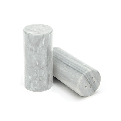 Ensemble de salière et poivrière en marbre blanc et noir Fox Run Brands Brands, ensemble de 2