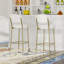 Tabouret de bar 29 po en velours avec tabouret de bar 29 po avec dossier et repose-pieds-45885897