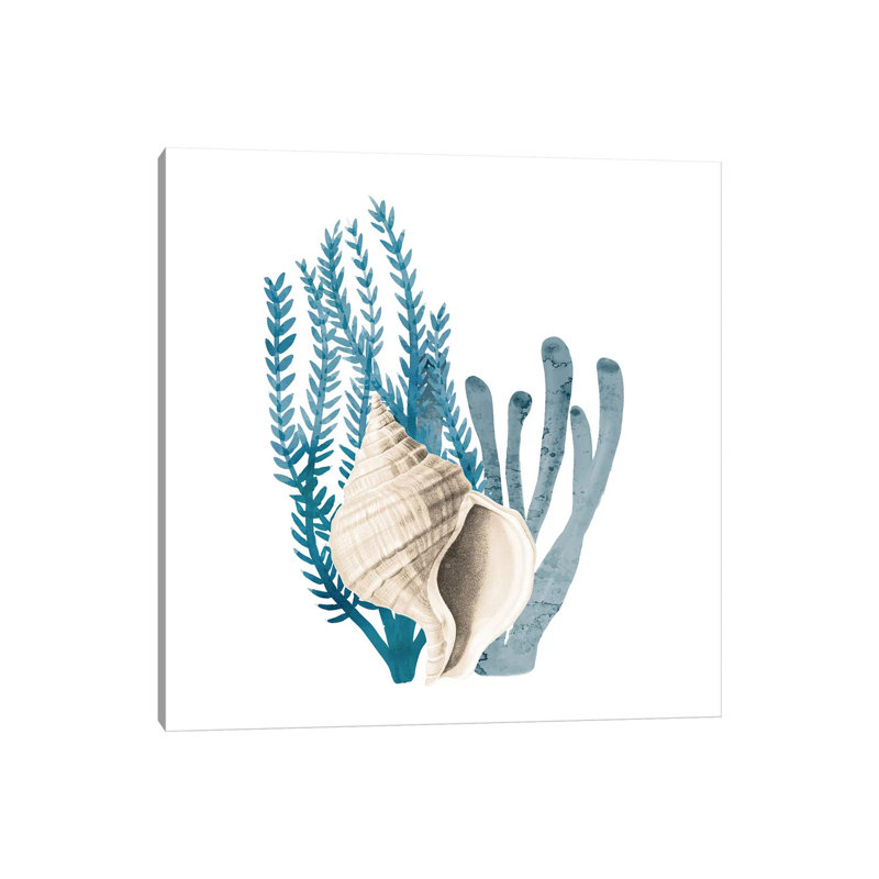 Coral Cove Blue II by Kimberly Allen - Wrapped Canvas Gallery-Wrapped Canvas Giclée, 45.72cm H x 45.72cm W
