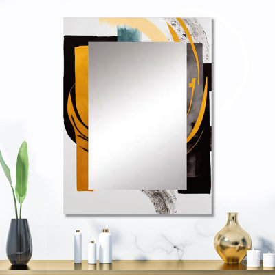 Art moderne moderne, art déco IV - transitionnel, miroir mural unique, grand miroir vert