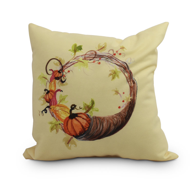 Housse et insert de coussin carré moisson Harvest Cornicopia, 20 po x 20 po, Jaune clair