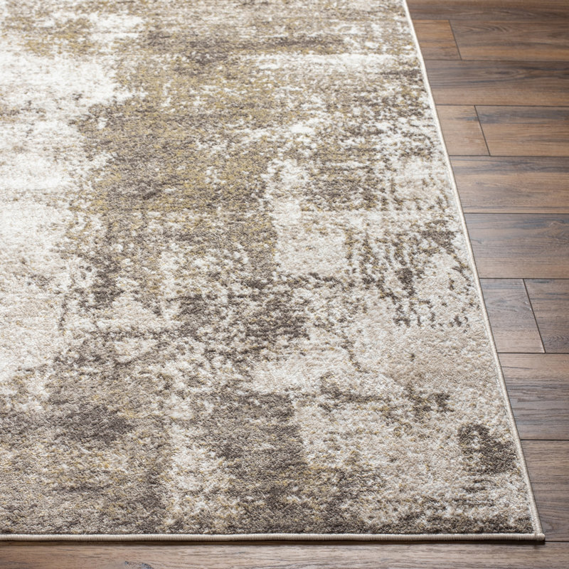 Amneris Abstract Area Rug, Rectangle 200 x 275 cm, Taupe
