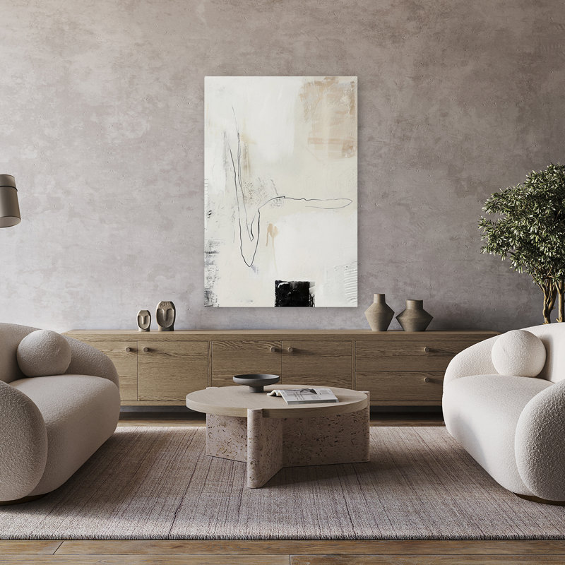 Neutral Balance III Abstrait moderne Abstrait moderne Expressionnisme Technique mixte Minimalisme, H 48 po x l 32 po