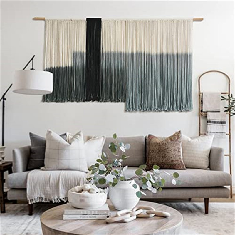 Grande tapisserie murale Macrame