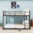 Metal Bunk Bed With Ldder,Slats And Guardrail-903544064