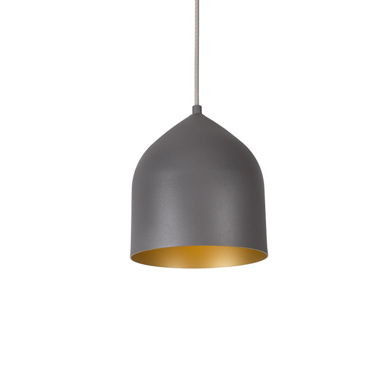 Helena 1 - Light LED Single Pendant, Graphite/Gold, Gray